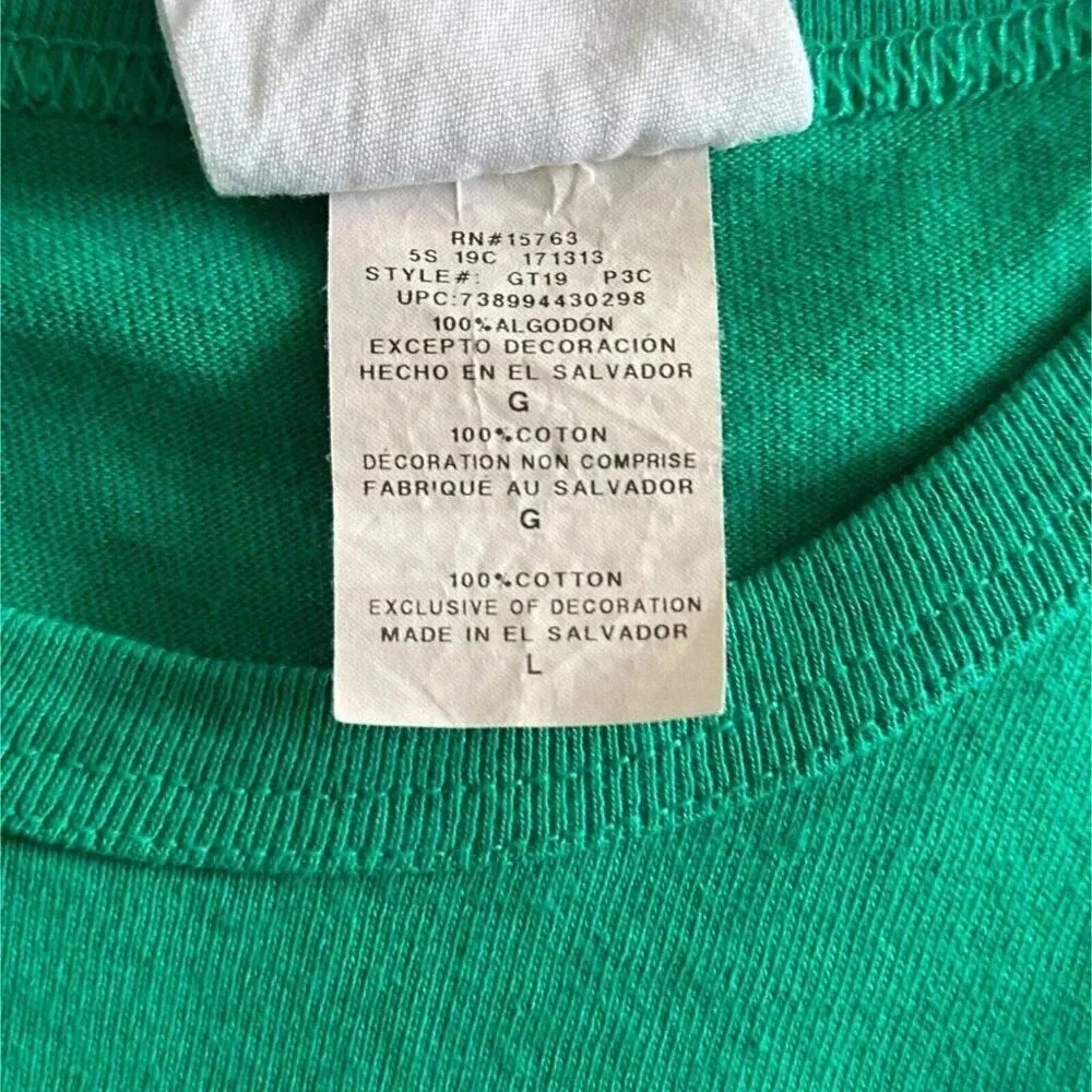 Champion Shirt Mens M/L Green Faded Embroidered Logo Casual Basic Summer Tee‎ - Picture 9 of 11